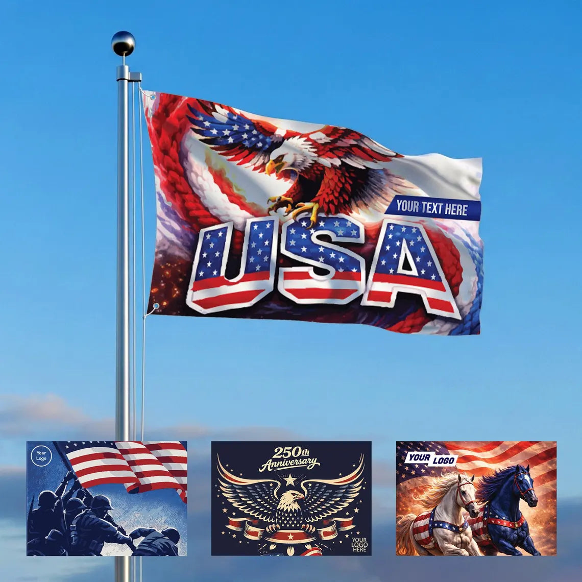 Pre Design 250th 4th of July Flag