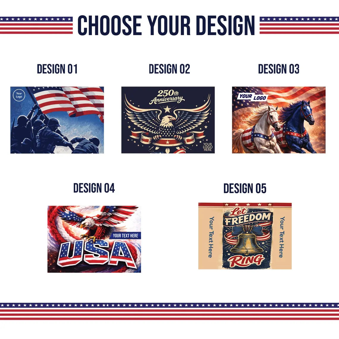 Pre Design 250th 4th of July Flag