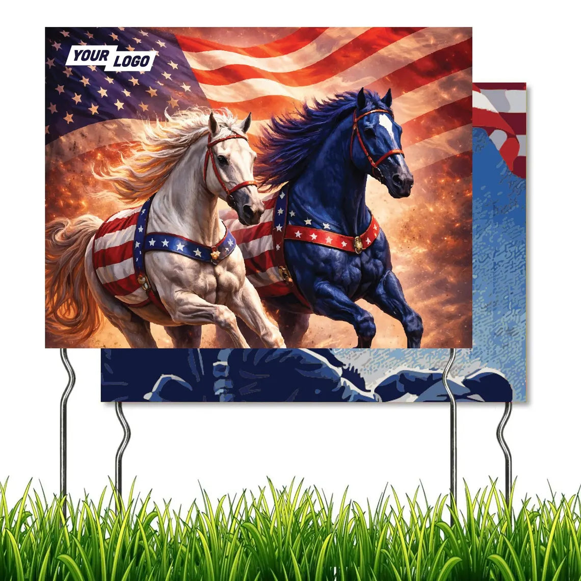 Pre Design 250 Independence Day Yard Sign with Metal Stakes