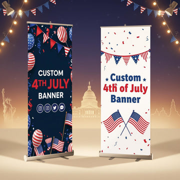 Custom 250th 4th of July Retractable Banner