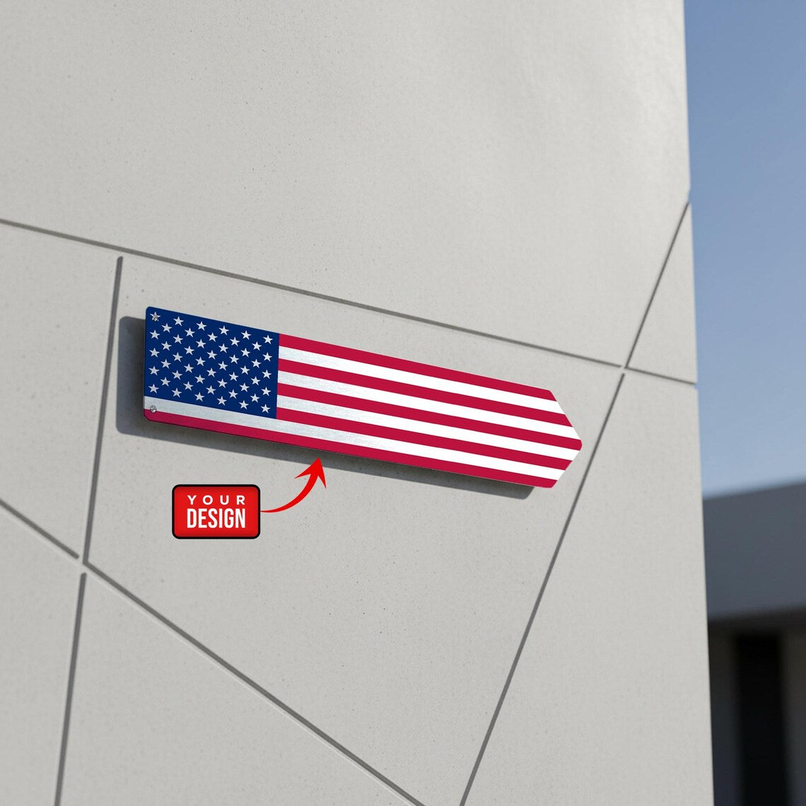 Custom 250th 4th of July Metal Directional Arrow Sign Left Arrow