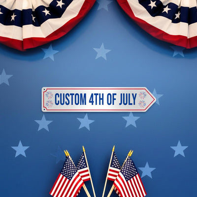 Custom 250th 4th of July Metal Directional Arrow Sign Right Arrow