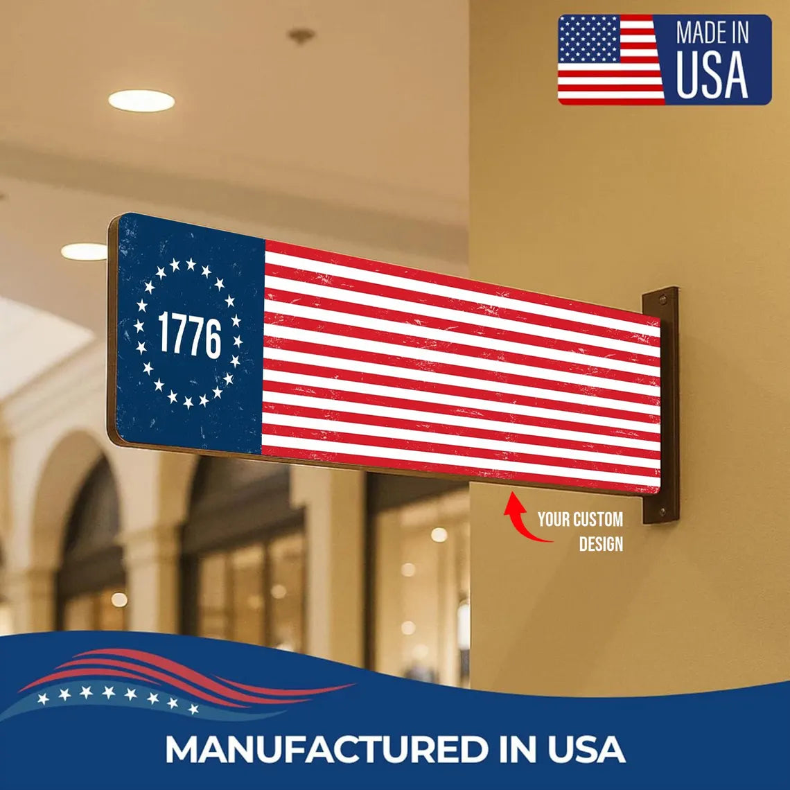 Custom 250th 4th of July Metal Plate Sign