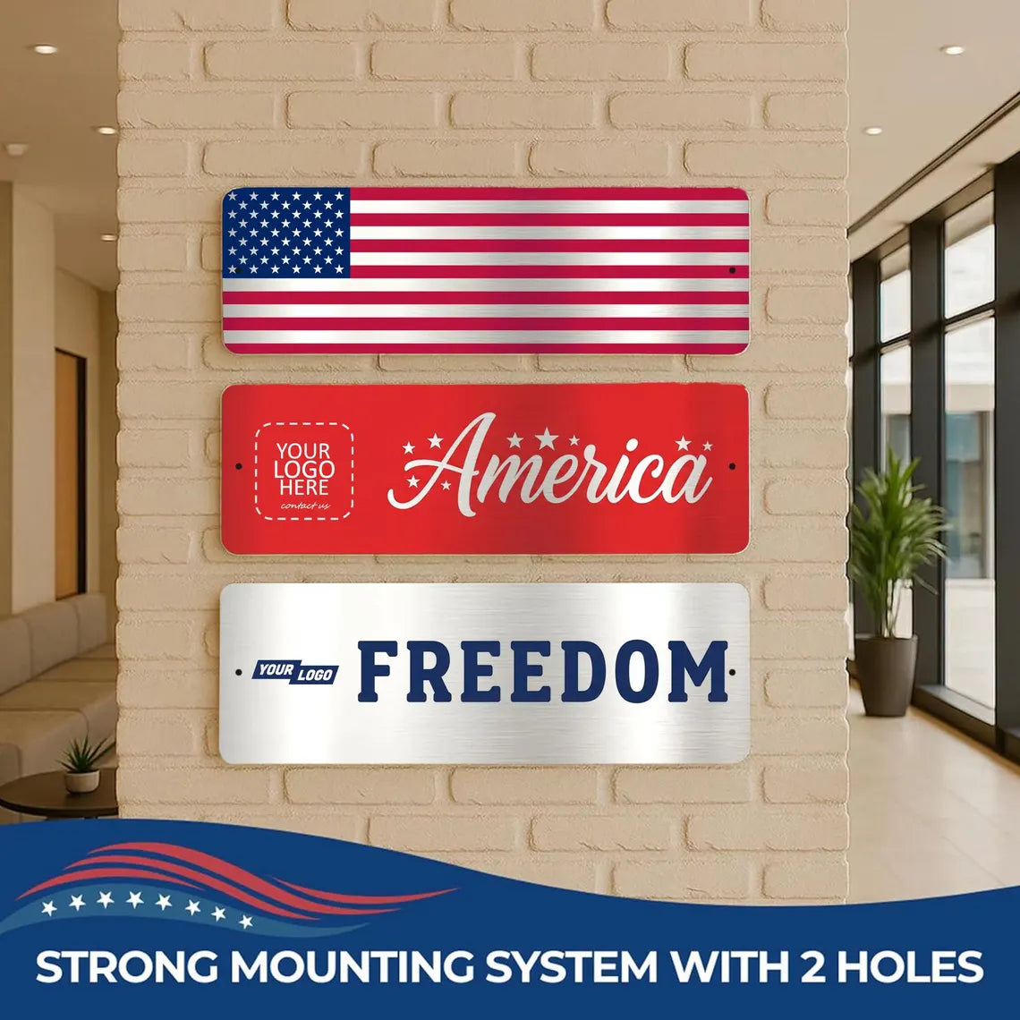 Per Design 250th 4th of July Metal Plate Sign