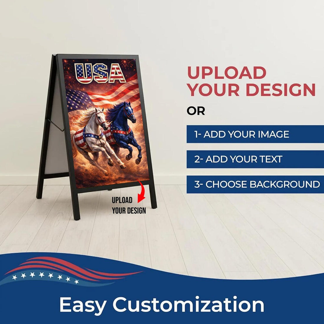 Custom 250th 4th of July A-Frame Sign