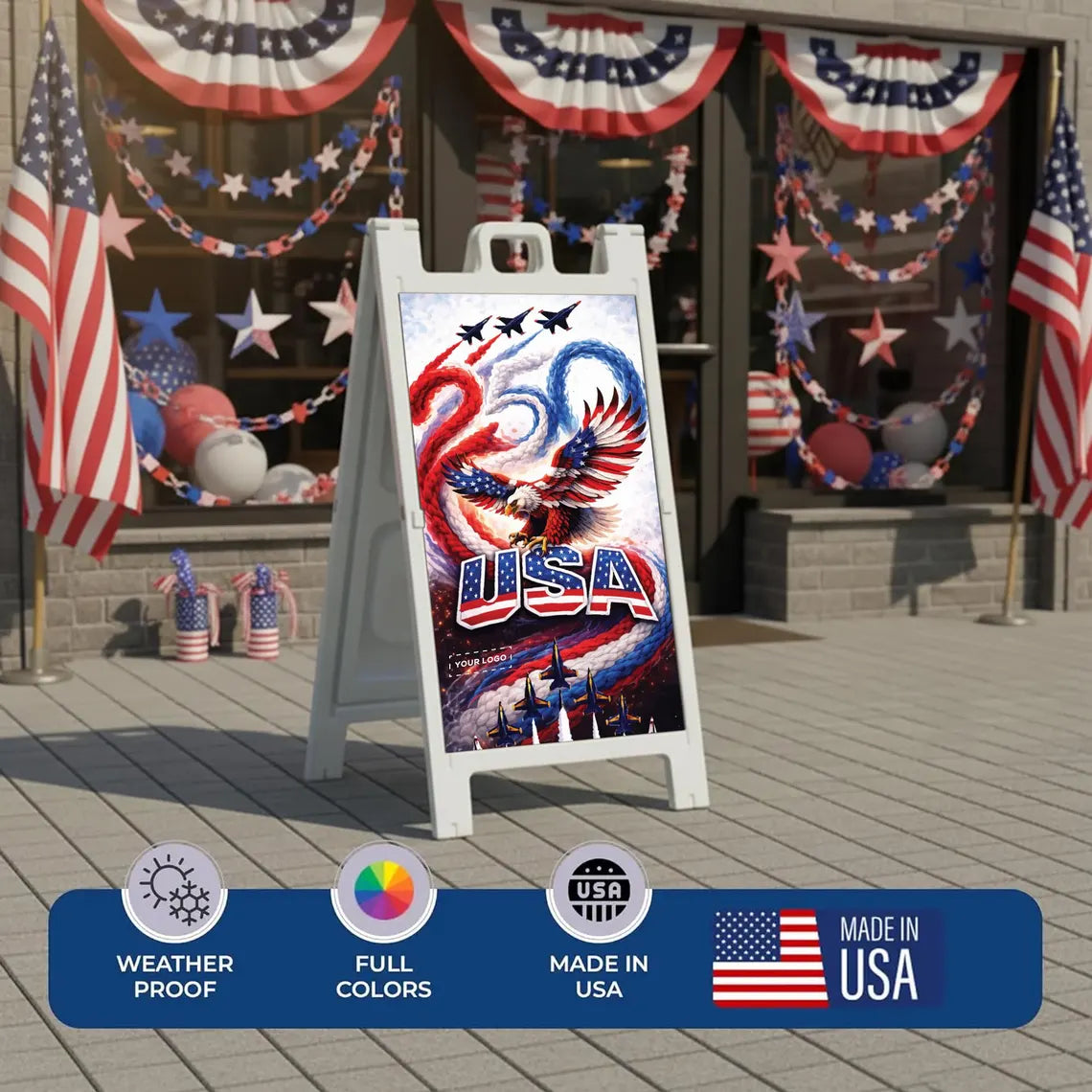 Pre Design 250th 4th of July A-Frame Sign