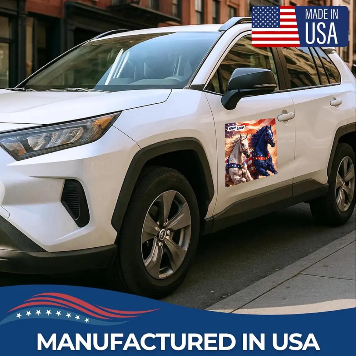 Pre Design 4th of July Car Magnet Sign