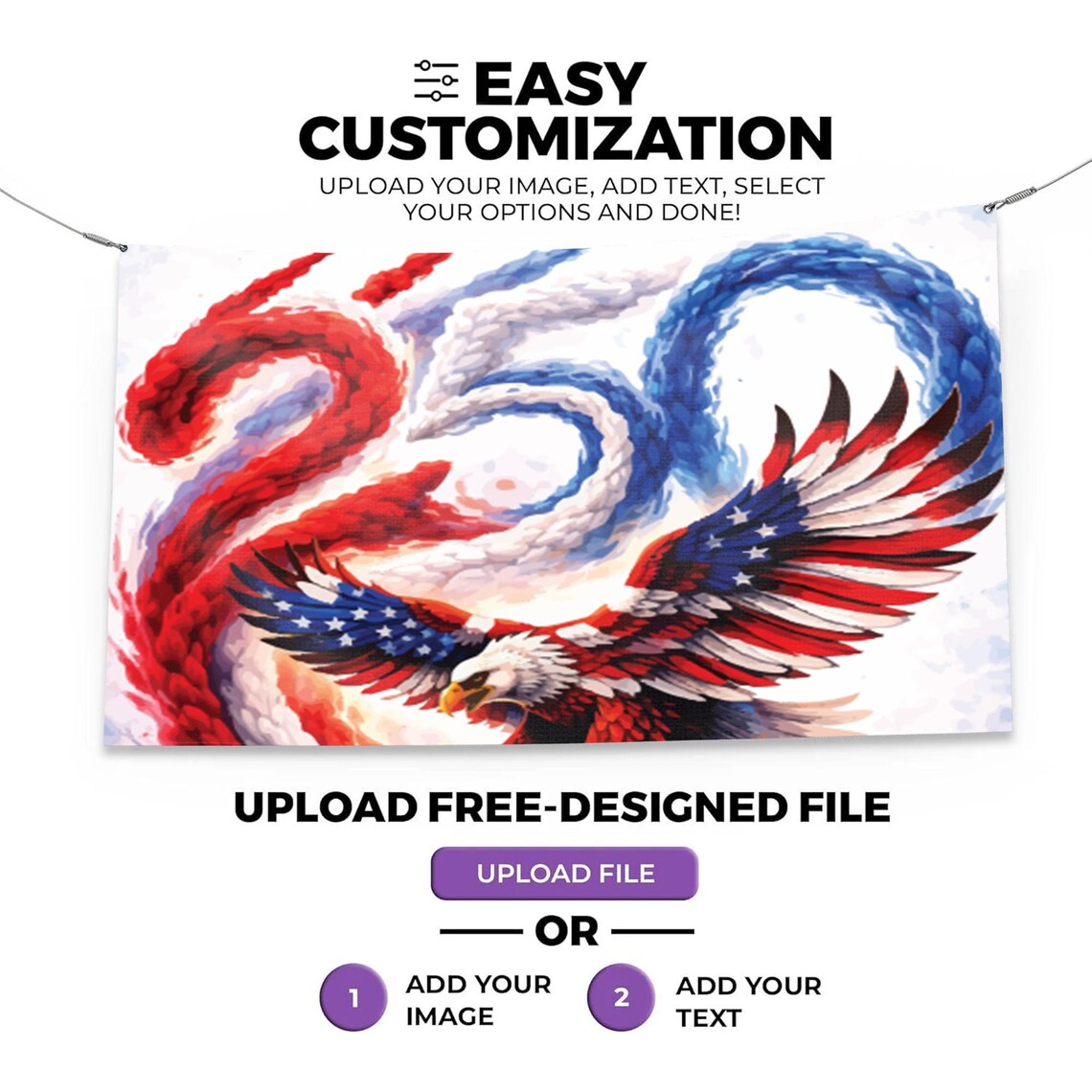 Custom 250th 4th of July Vinyl Large Banner