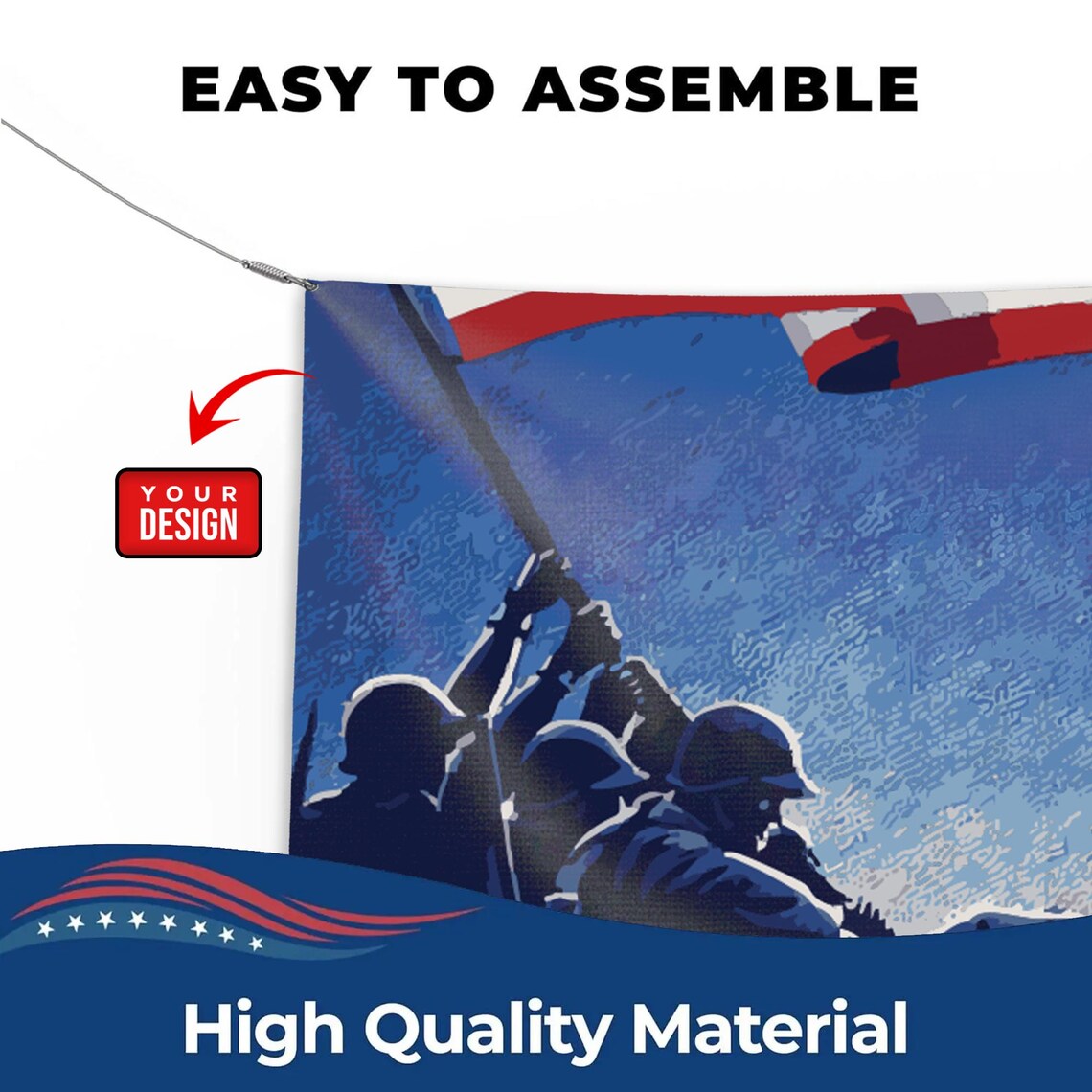 Custom 250th 4th of July Vinyl Large Banner