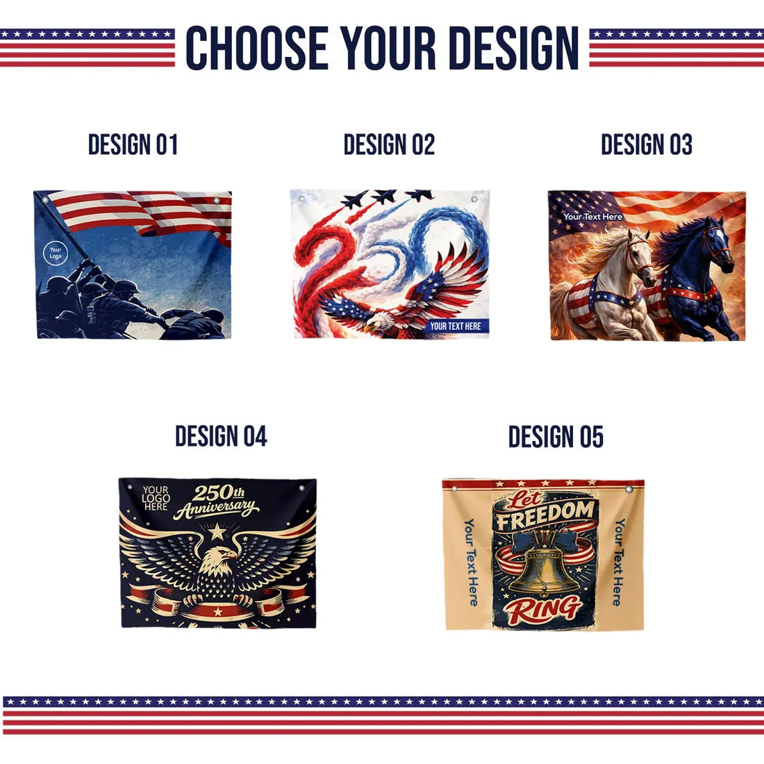 250th 4th of July Pre Design Large Party Banner