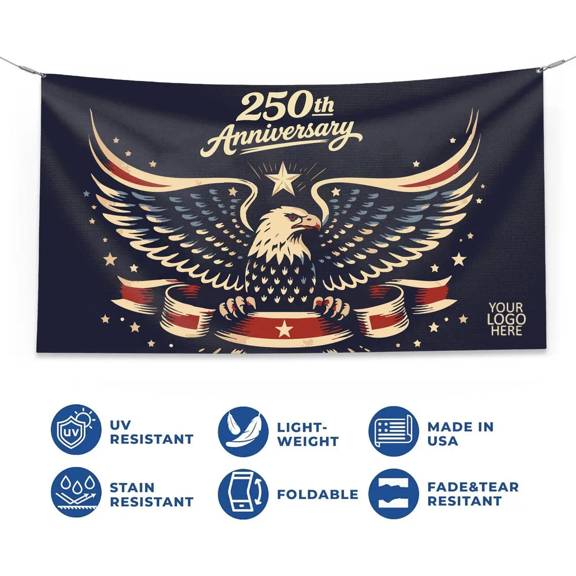 250th 4th of July Pre Design Large Party Banner