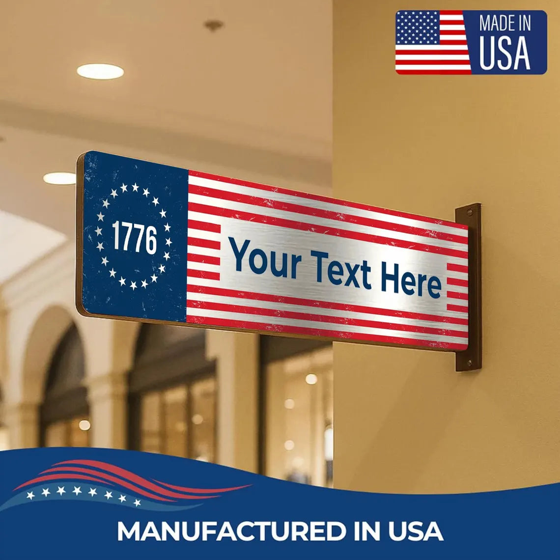 Per Design 250th 4th of July Metal Plate Sign