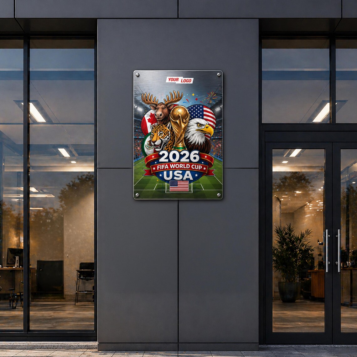 Pre Design FIFA World Cup 2026 Outdoor Metal Poster