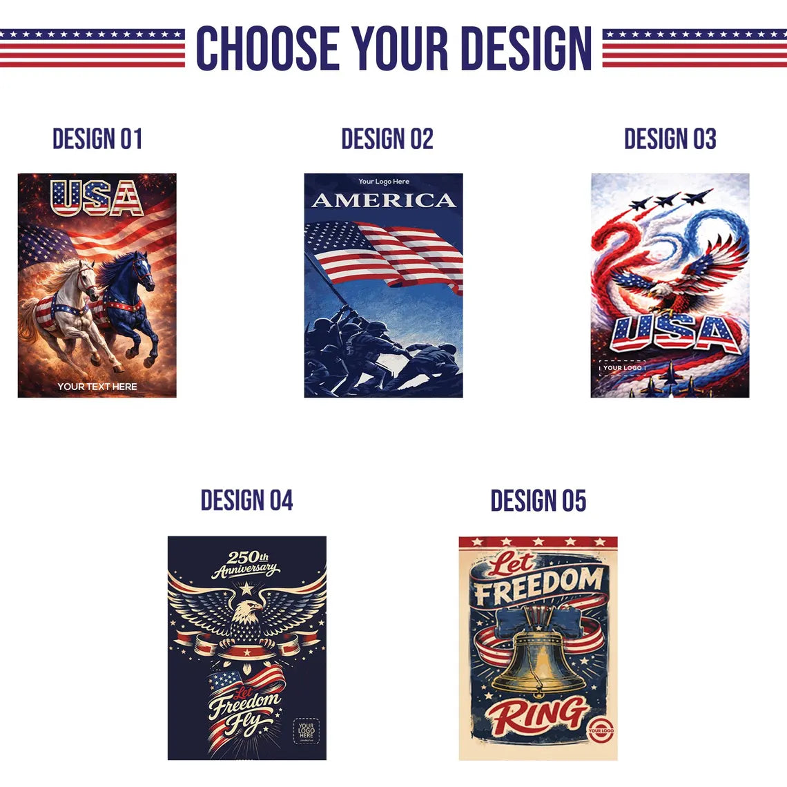 Per Design 250th 4th of July Outdoor Metal Poster