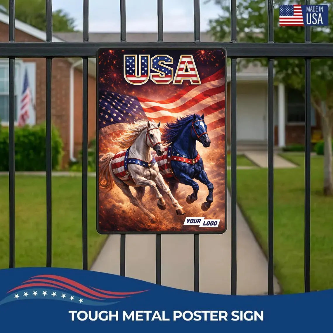 Per Design 250th 4th of July Outdoor Metal Poster