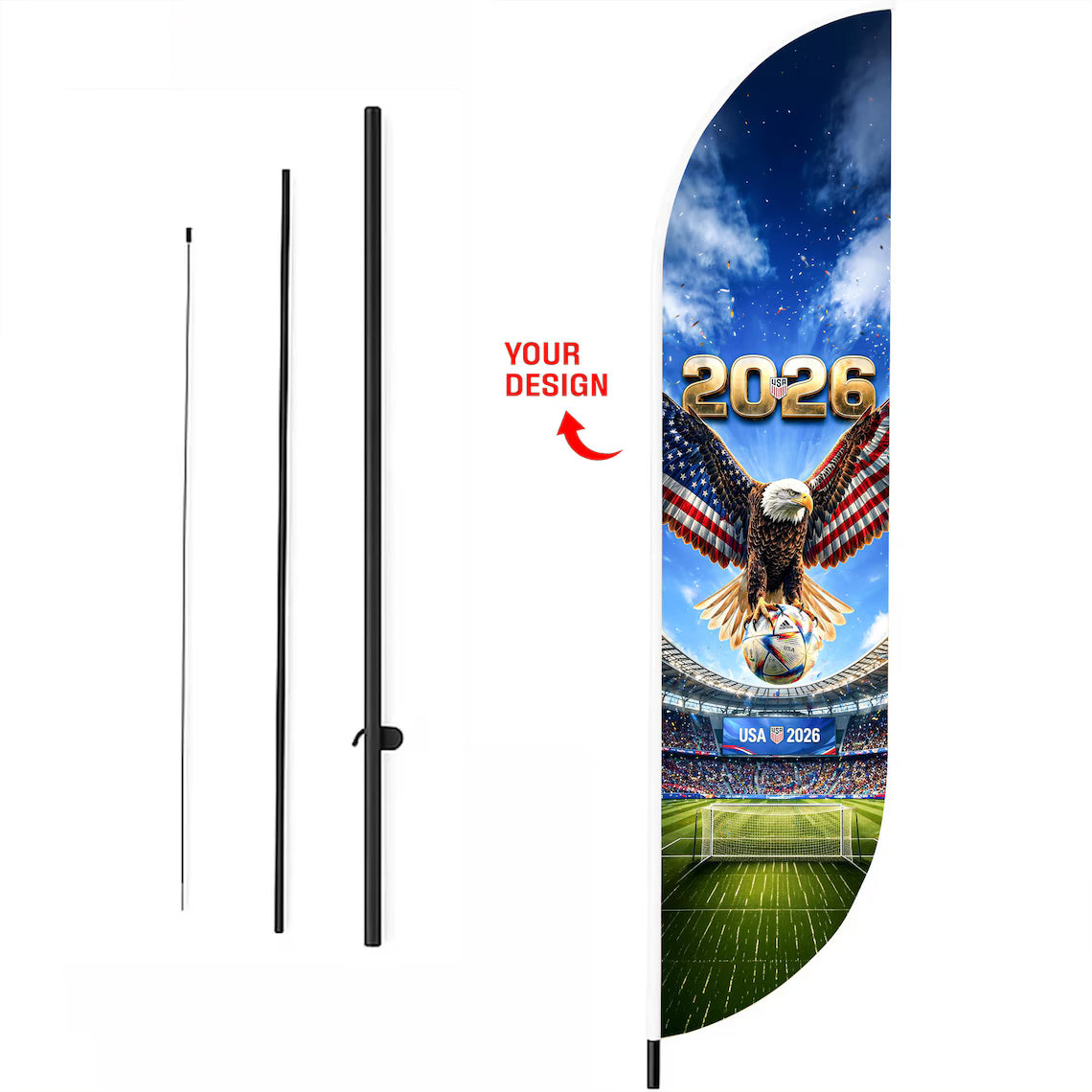 Custom FIFA World Cup Feather Flag
