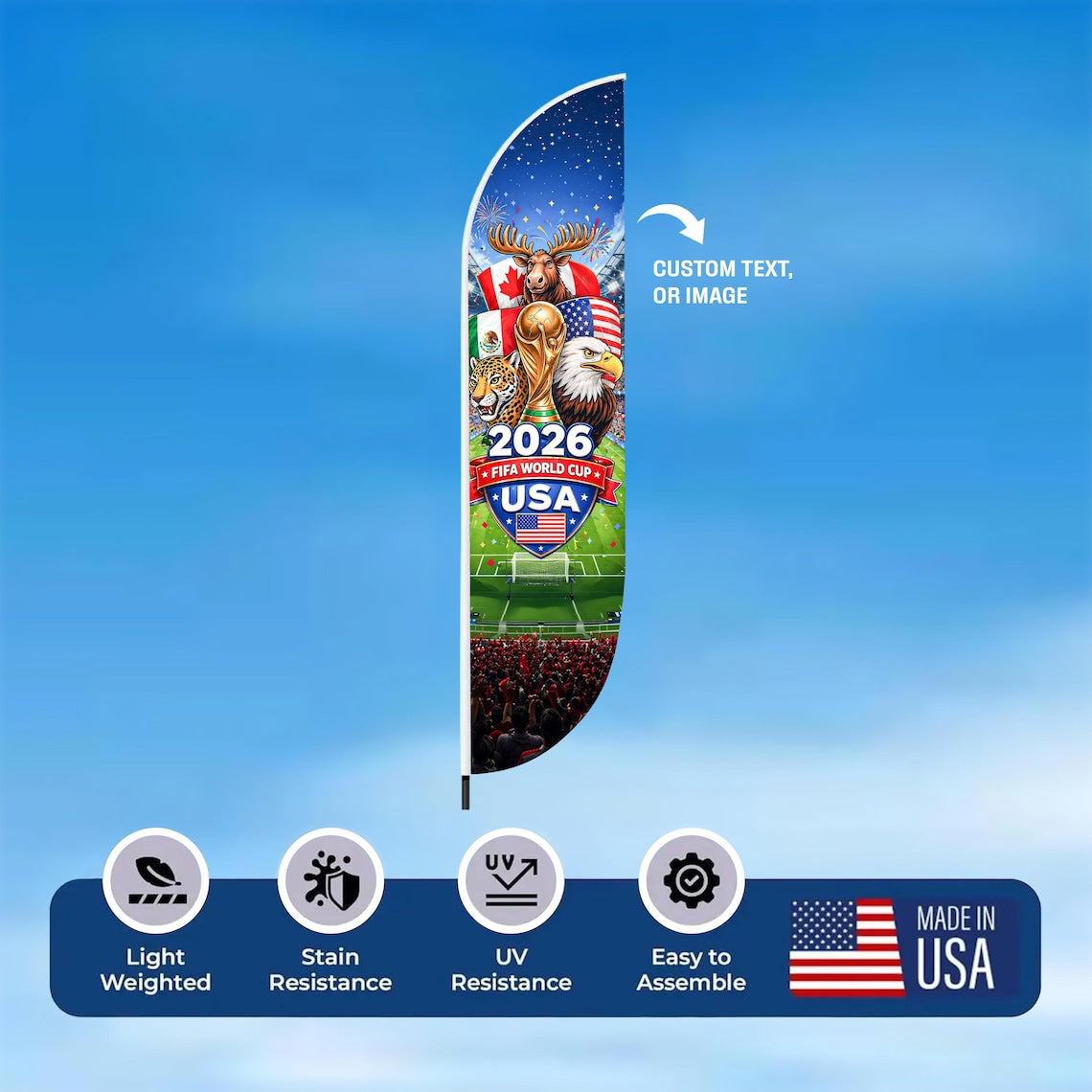 Custom FIFA World Cup Feather Flag