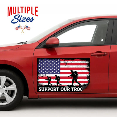 Support Our Troops Car Magnet Sign