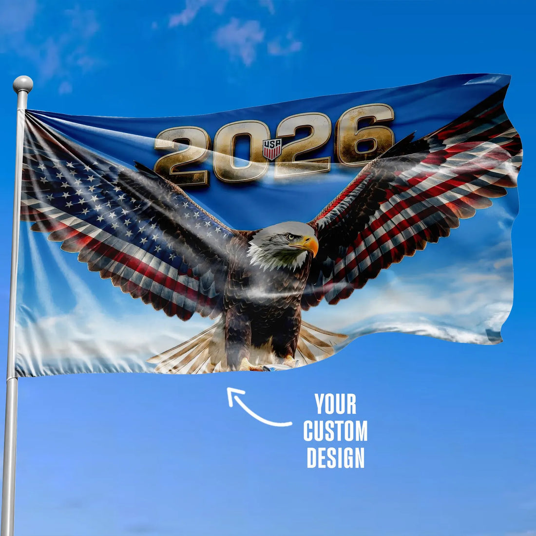 Custom Flag with Logo, Image, or Text