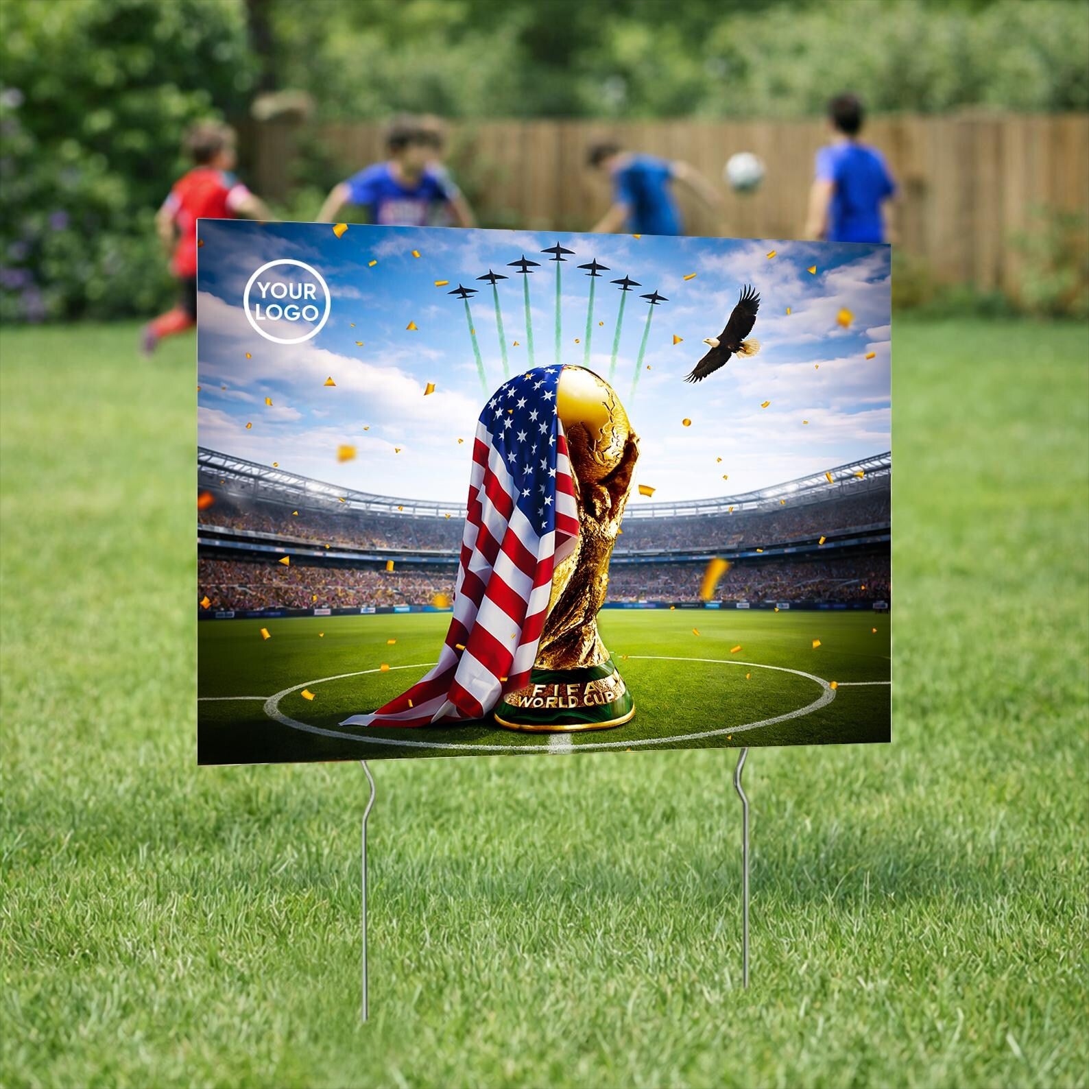Pre Design FIFA World Cup Yard Sign with Stakes