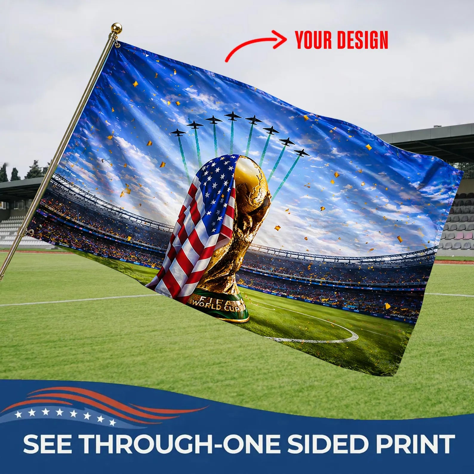 Custom Flag with Logo, Image, or Text