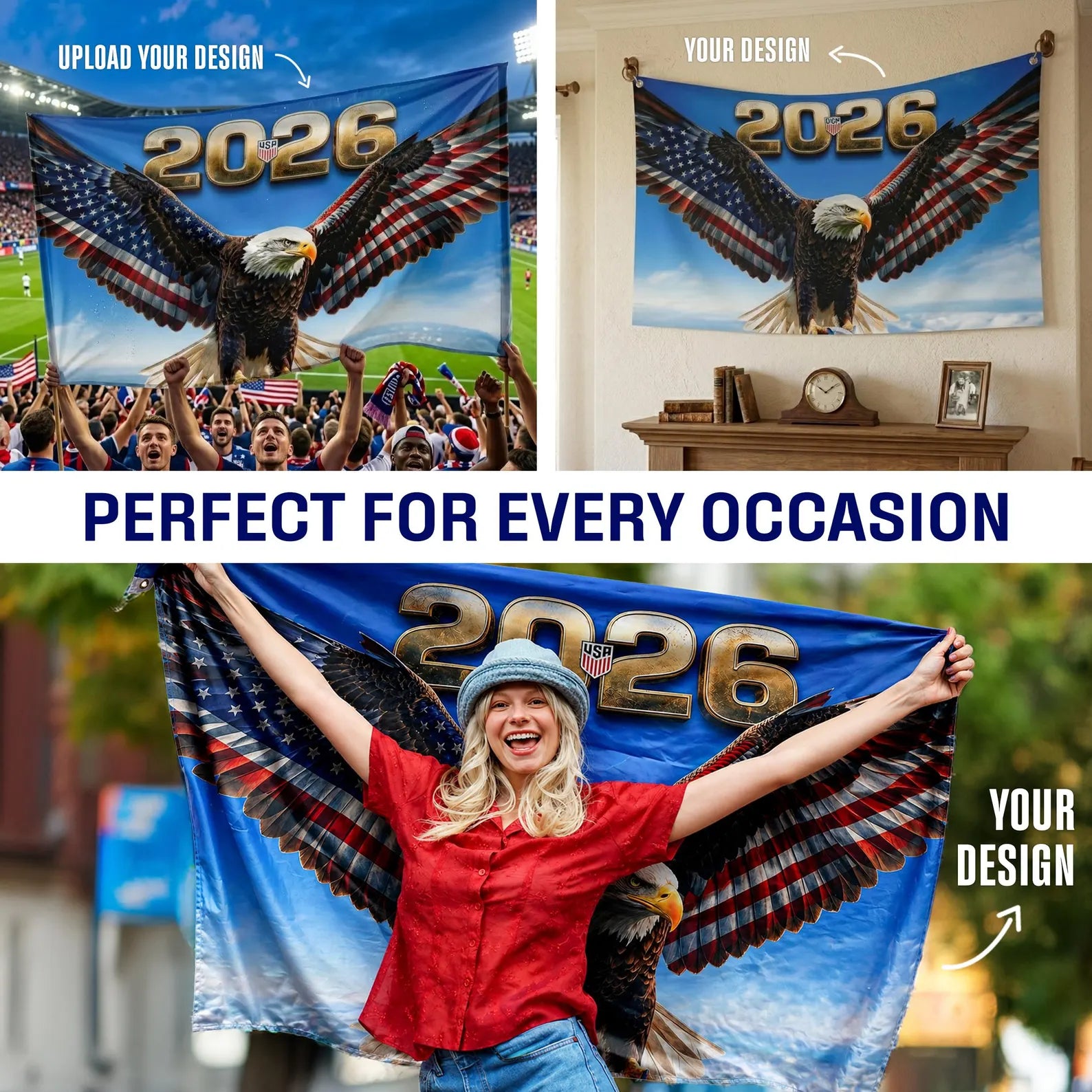 Custom Flag with Logo, Image, or Text