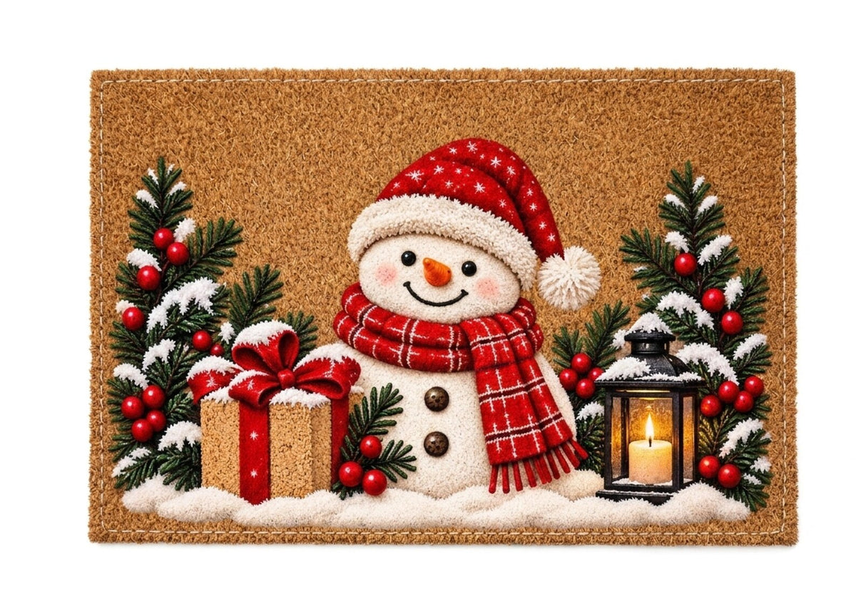 Christmas Snowman Area Rug Doormat Festive Front Door Rug Holiday Entryway Decor Winter Welcome Mat Christmas Home Decoration