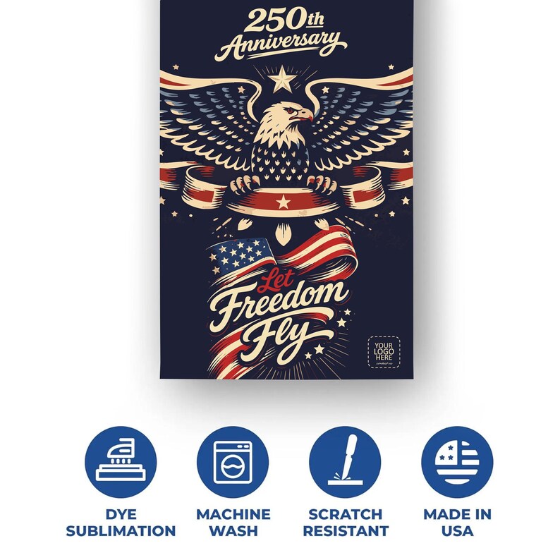Per Design 250th 4th of July Hanging Canvas Wall Art 16x35