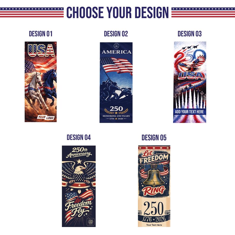 Per Design 250th 4th of July Hanging Canvas Wall Art 16x35