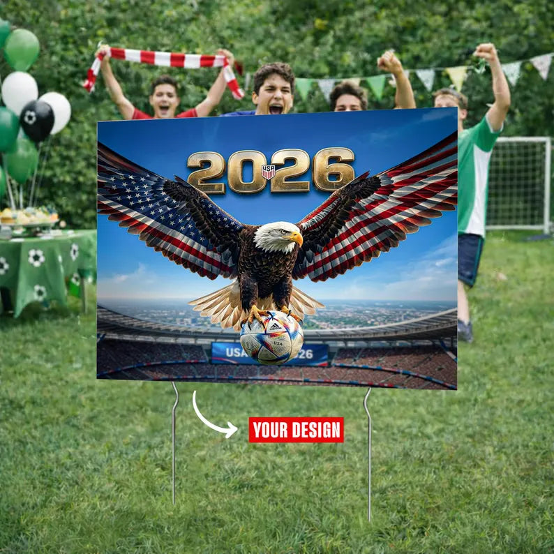 Custom FIFA World Cup Yard Sign with Stakes