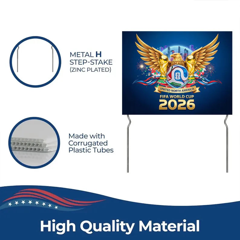 Custom FIFA World Cup Yard Sign with Stakes