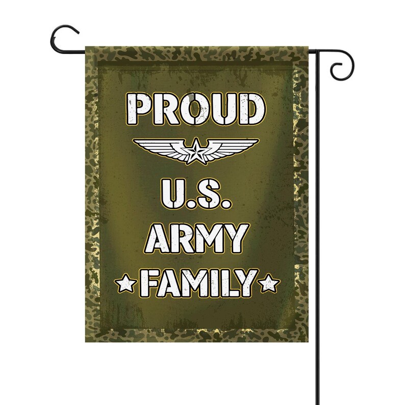 Proud US Army Family Garden Flag 12x18 with Pole