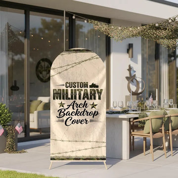 Custom USA Army Family Arch Backdrop Cover
