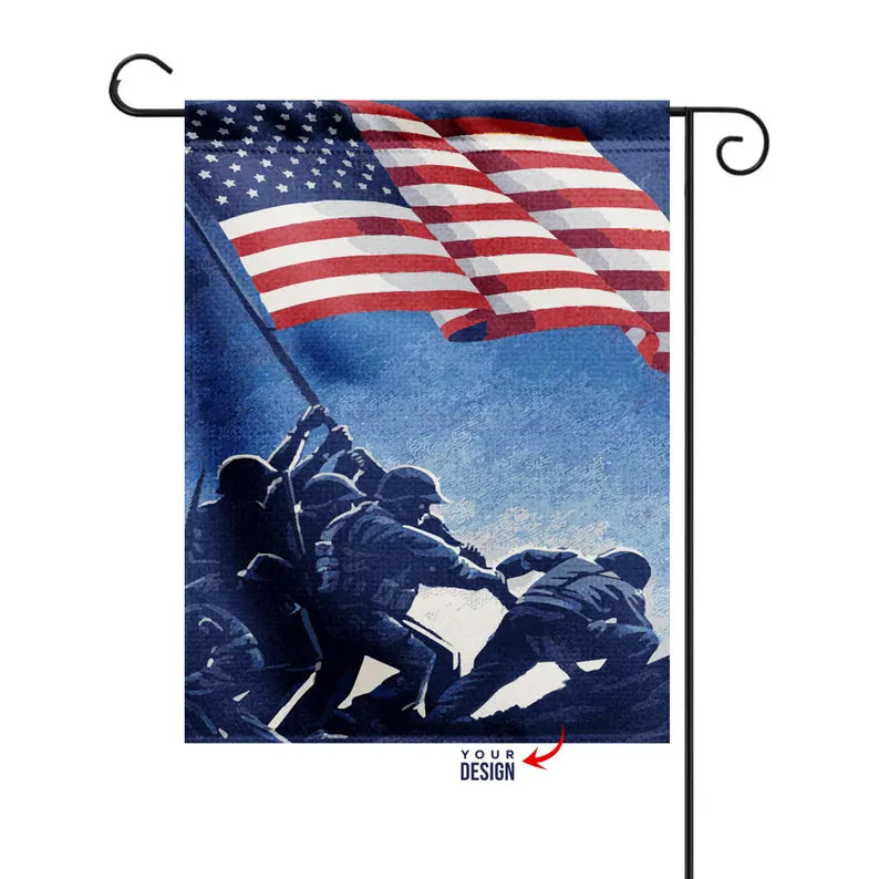 Custom 250th 4th of July Garden Flag 12” x 18” with Pole