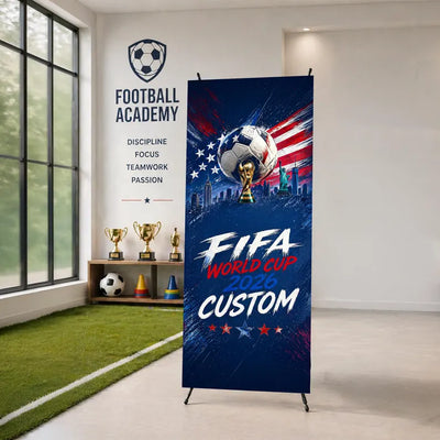 Custom FIFA World Cup 2026 Banner with X Stand