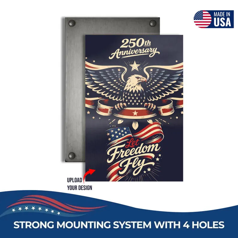 Custom 250th 4th of July Metal Wall Art
