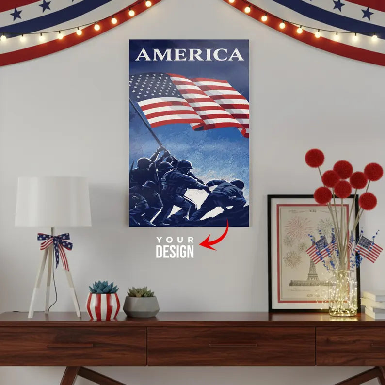 Custom 250th 4th of July Metal Wall Art