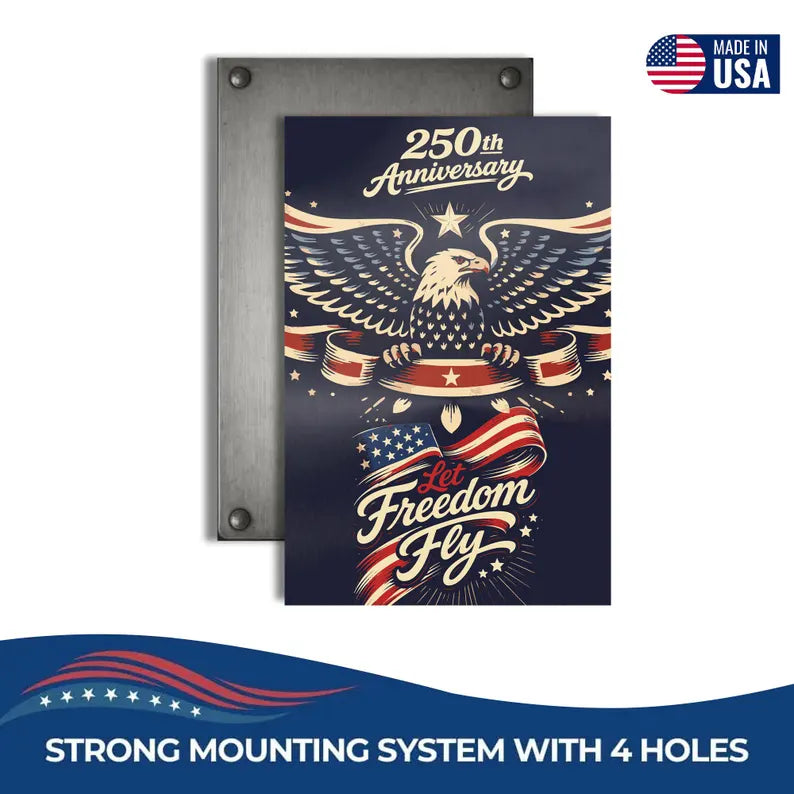 Custom 250th 4th of July Metal Poster