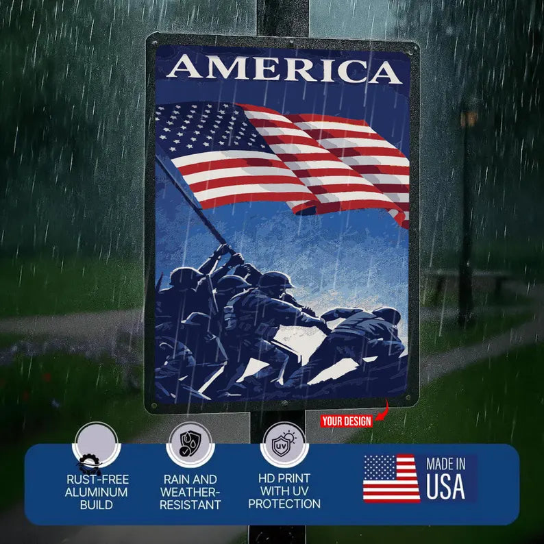 Custom 250th 4th of July Metal Poster