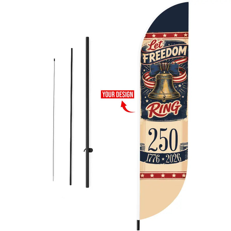 Custom 250th 4th of July Feather Flag