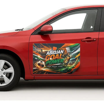 Abidjan Goal Power Car Magnet Sign by ST | Soccer Car Magnet