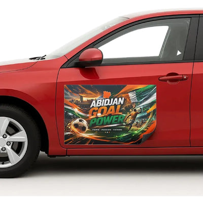 Abidjan Goal Power Car Magnet Sign by ST | Soccer Car Magnet