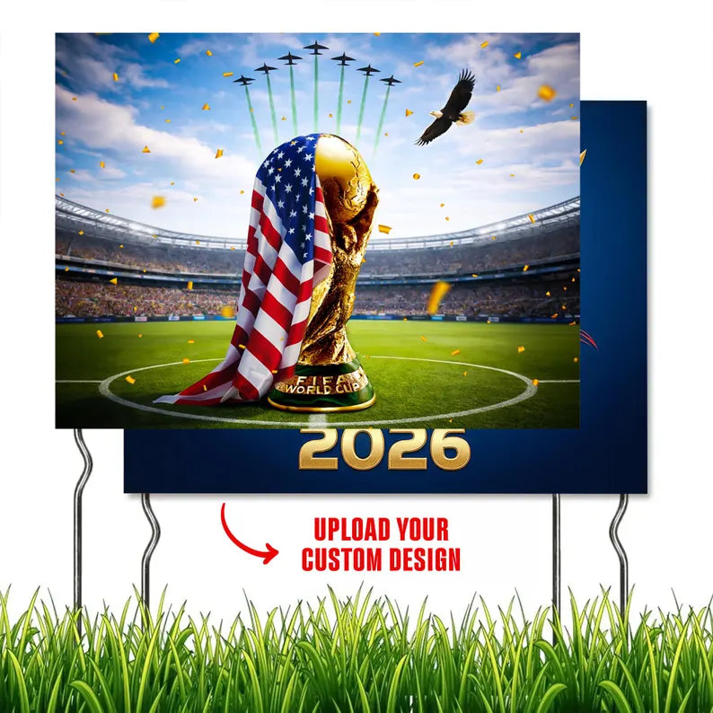 Custom FIFA World Cup Yard Sign with Stakes