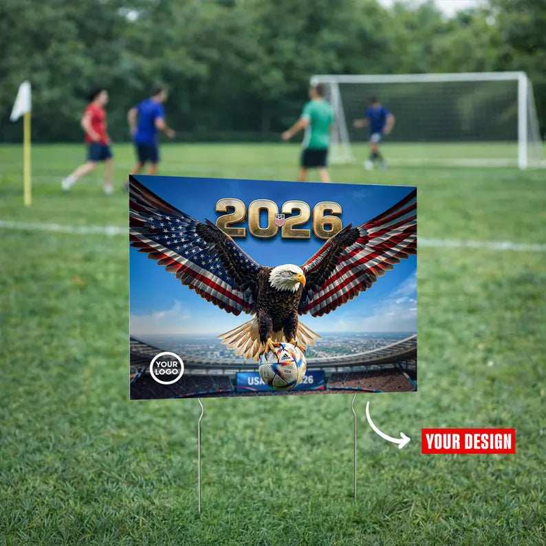Custom FIFA World Cup Yard Sign with Stakes