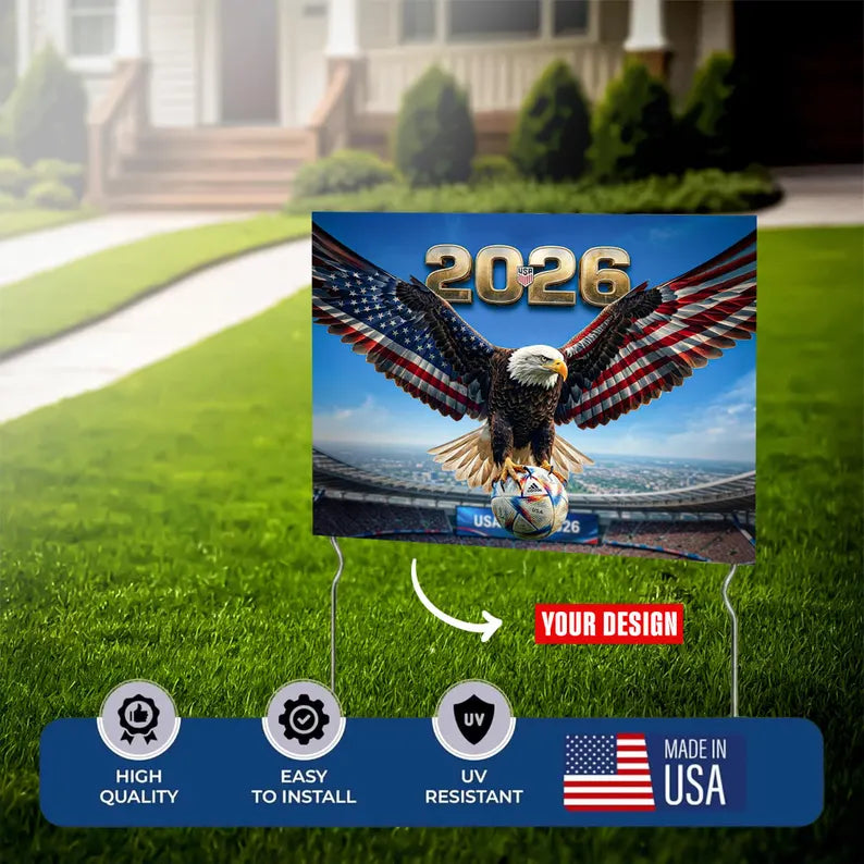 Custom FIFA World Cup Yard Sign with Stakes