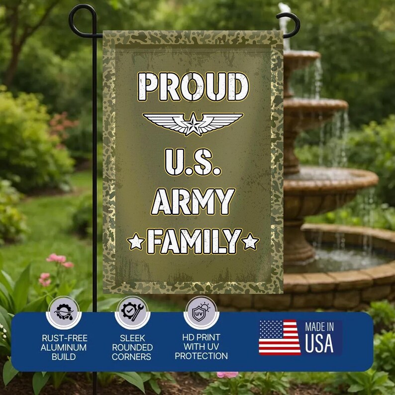 Proud US Army Family Garden Flag 12x18 with Pole