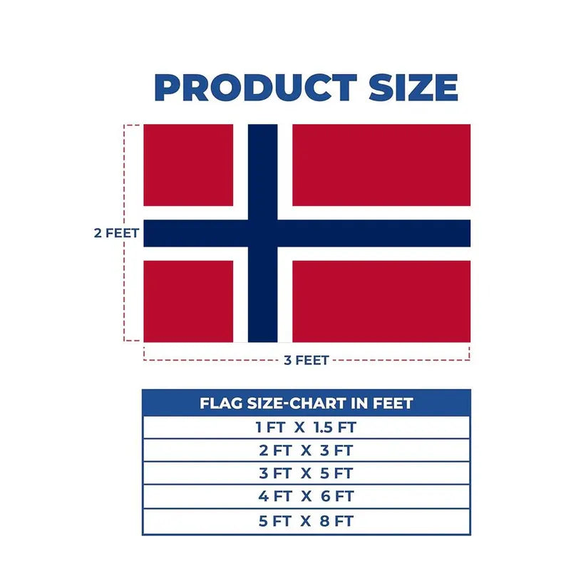 Norway Flag for FIFA World Cup 2026, Norwegian Football Fan Flag