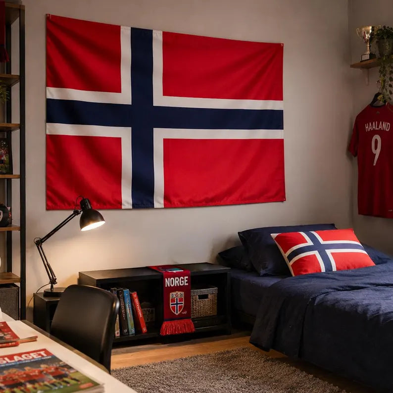 Norway Flag for FIFA World Cup 2026, Norwegian Football Fan Flag