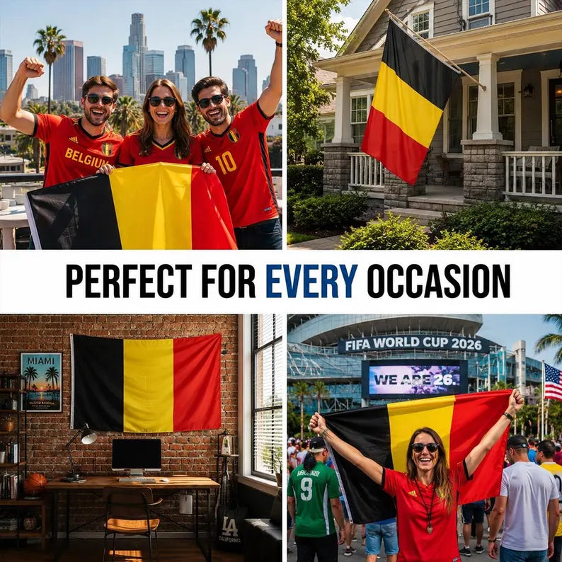 Belgium Flag, Belgian National Flag for Football Fans