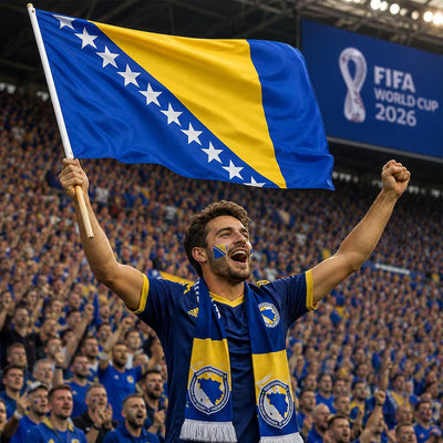 Bosnia and Herzegovina Flag, Bosnian National Flag for Football Fans